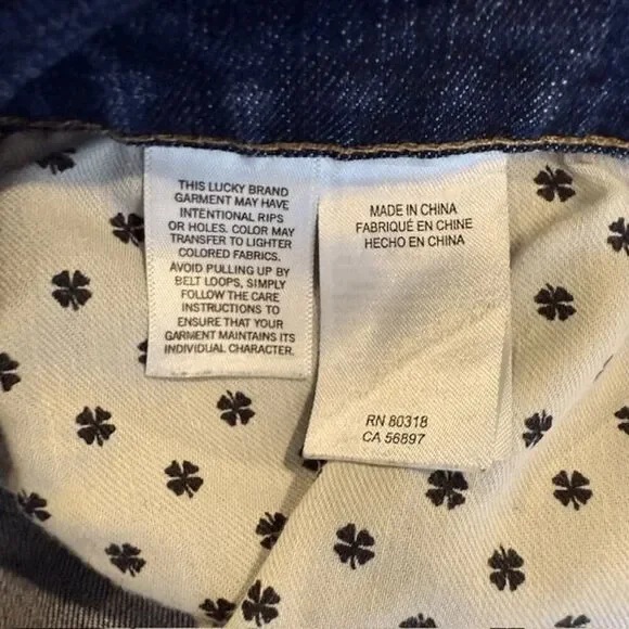 Lucky Brand 410 Athletic Slim Medium Whisker Wash Stretch Men's Size 36 x 30 - Picture 9 of 16